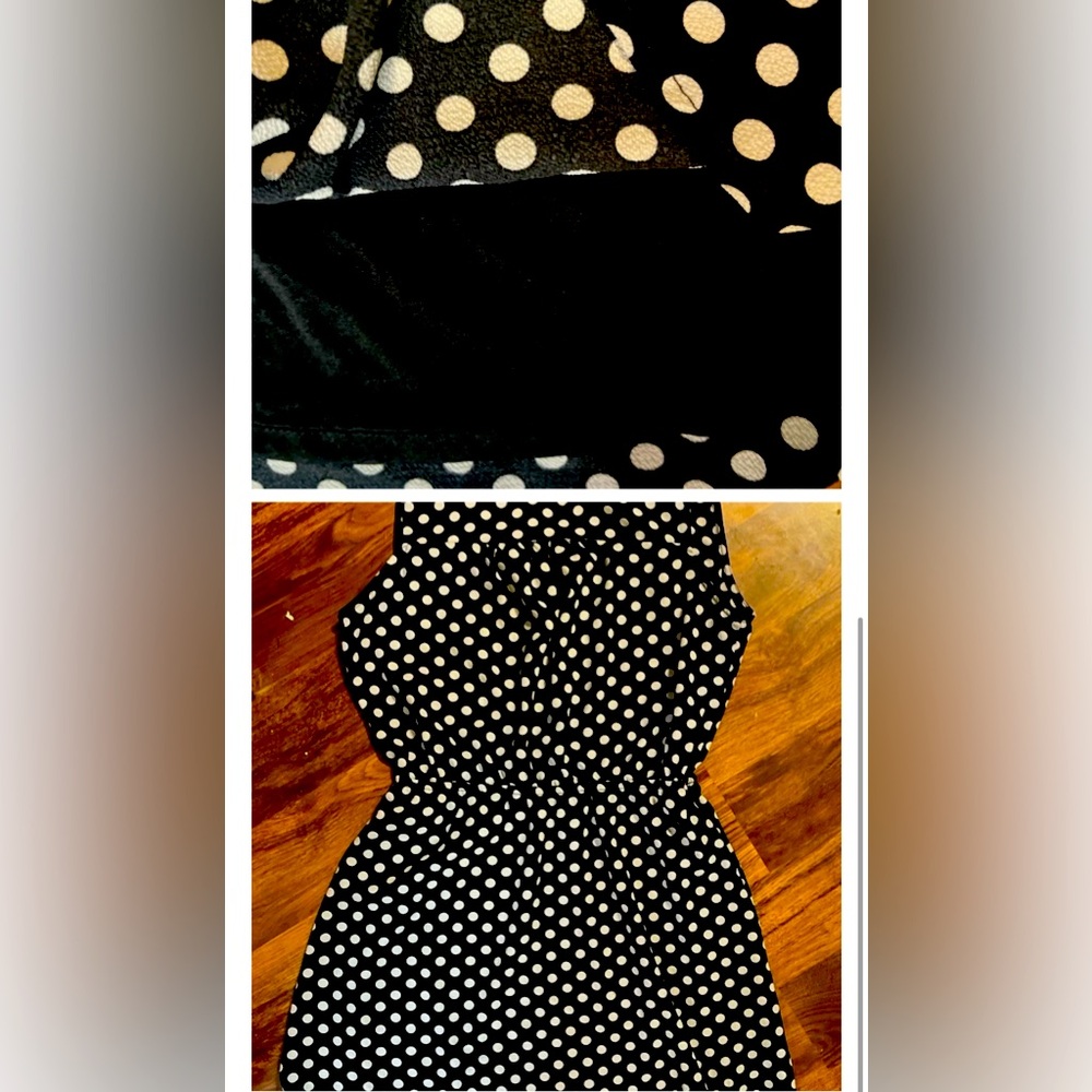 Monteau Black and White Polka Dot Dress
